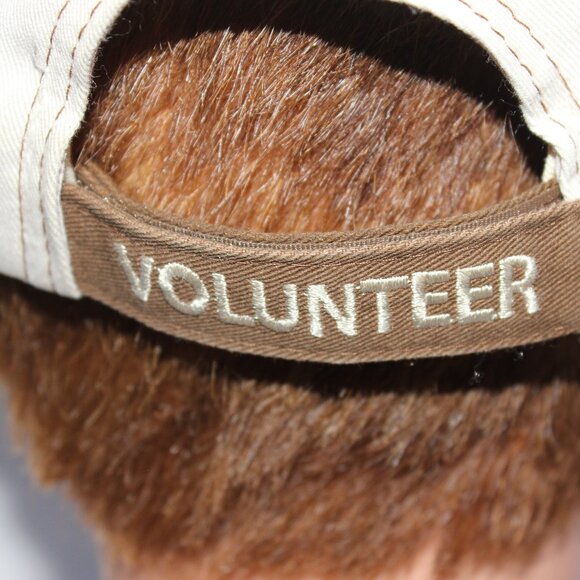 Men's RMEF Volunteer Brown Beige Outdoor Cap One Size Adjustable Strapback - Picture 5 of 10